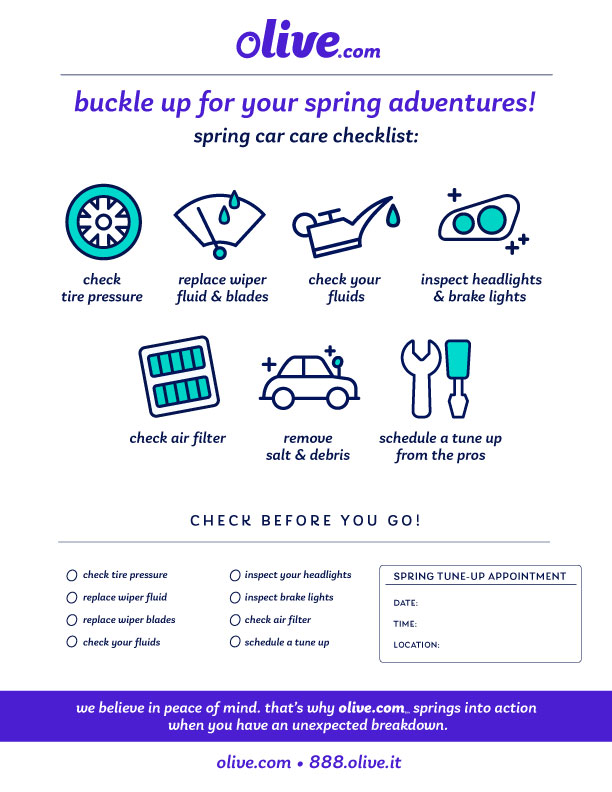 Spring car care checklists