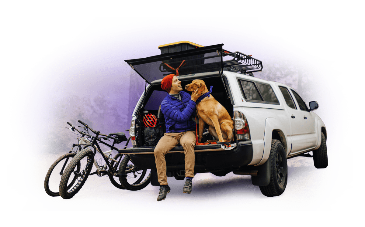 guy and dog in the back of a truckmechanical breakdown insurance California