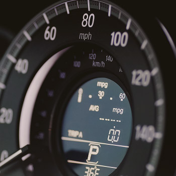 car dashboard with speedometer